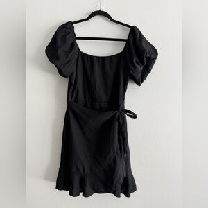 Trixxi Black Puff Sleeve Mini Dress